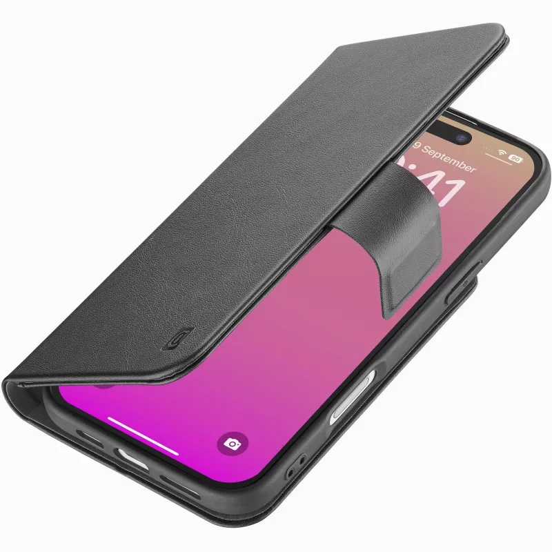 Cellularline Book Agenda – Buchhülle in Lederoptik mit Magnetverschluss für iPhone 17
