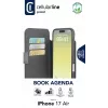 Cellularline Book Agenda – iPhone Air Hülle im Lederlook als Buchhülle mit Magnetverschluss