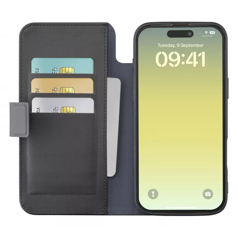 Cellularline Book Agenda – iPhone Air Hülle im Lederlook als Buchhülle mit Magnetverschluss
