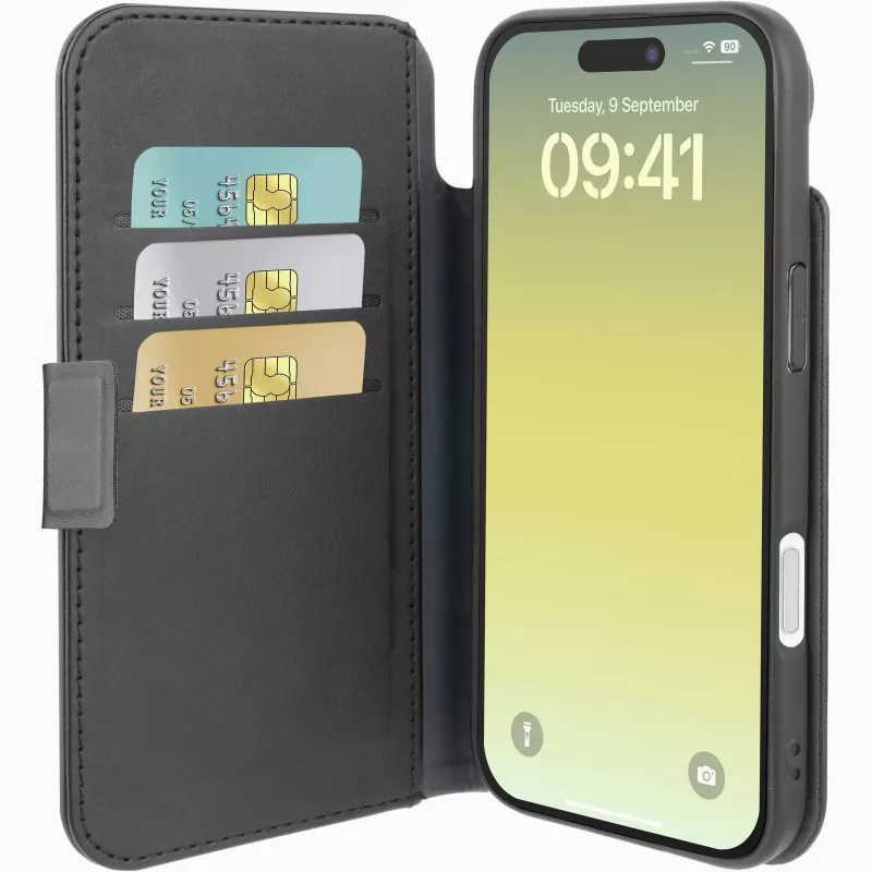 Cellularline Book Agenda – iPhone Air Hülle im Lederlook als Buchhülle mit Magnetverschluss