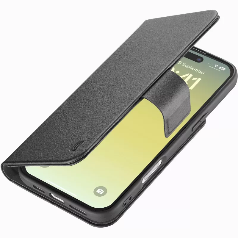 Cellularline Book Agenda – iPhone Air Hülle im Lederlook als Buchhülle mit Magnetverschluss