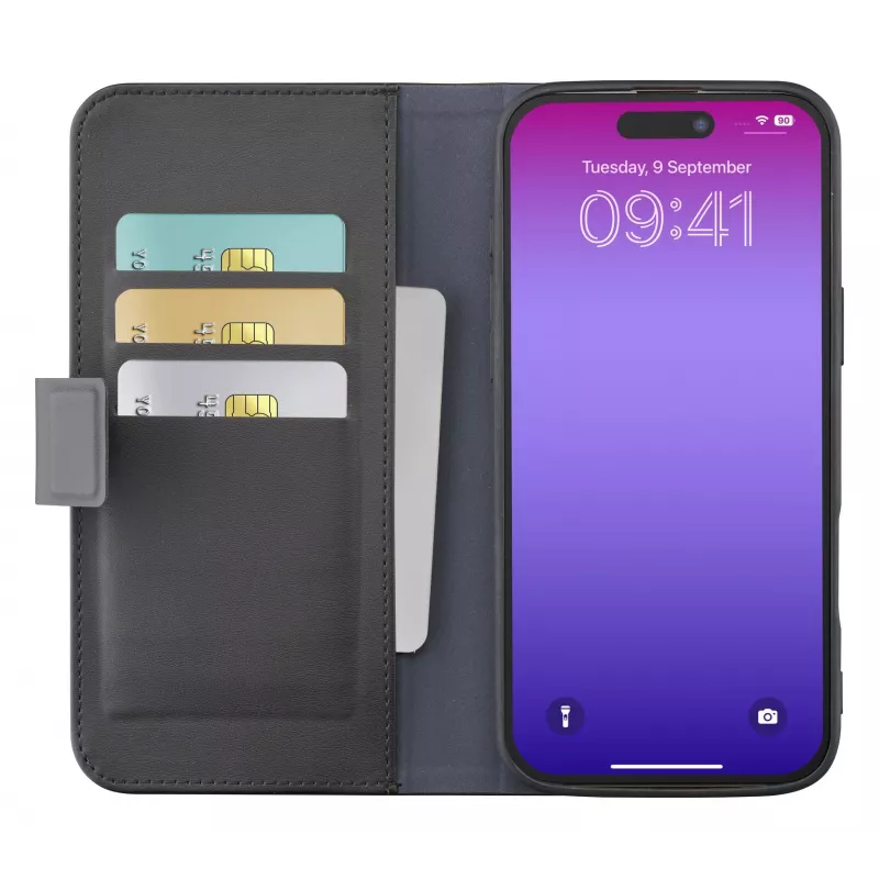 Cellularline Book Agenda – iPhone 17 Pro Lederoptik-Buchhülle mit Magnetverschluss