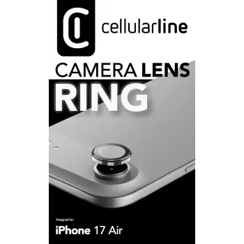 Cellularline Camera Lens Ring - iPhone Air Gehärtetes Glas für Kameraschutz