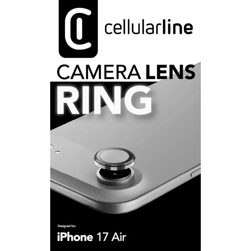 Cellularline Camera Lens Ring - iPhone Air Gehärtetes Glas für Kameraschutz
