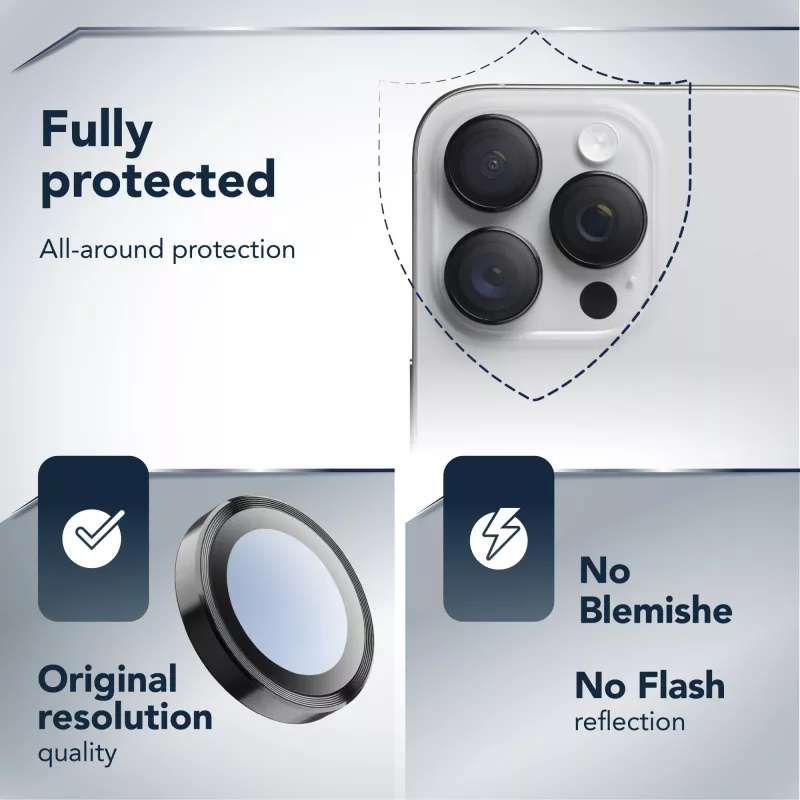 Cellularline Camera Lens Ring - iPhone Air Gehärtetes Glas für Kameraschutz