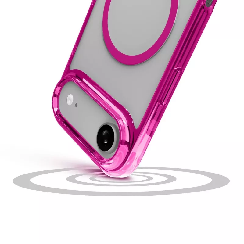 Cellularline Iconic Mag - iPhone Air Transparente Hülle mit farbigen Rändern, kompatibel mit dem MagSafe-Ökosystem