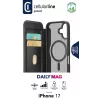 Cellularline Daily Mag - iPhone 17 Book-Cover mit halbtransparenter Hartrückseite, kompatibel mit dem Magsafe®-Ökosystem
