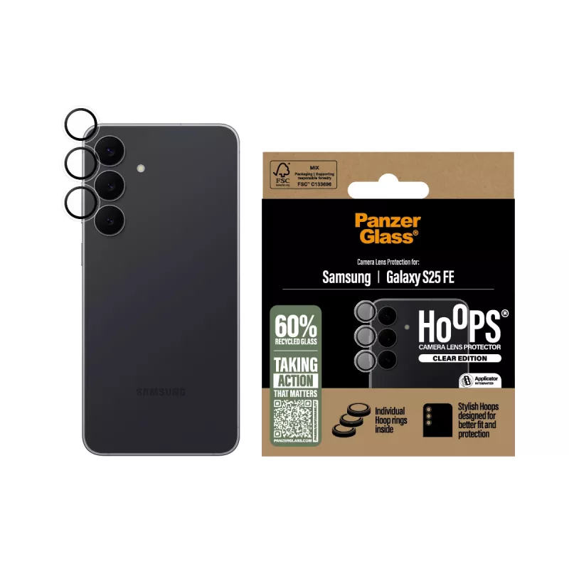 Kamera-Objektivschutz PanzerGlass Samsung Galaxy S25 FE 5G kratzfest stoßfest