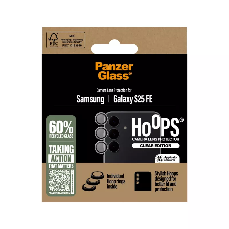 Kamera-Objektivschutz PanzerGlass Samsung Galaxy S25 FE 5G kratzfest stoßfest