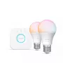 Philips Hue White and colour ambience Essential Starter-Kit: 2 E27 Smart-Lampen (806 lm)