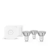Philips Hue White and Colour Ambience Essential Starterkit: 3 GU10 Smart-Leuchtmittel (345 lm) + Dimmschalter