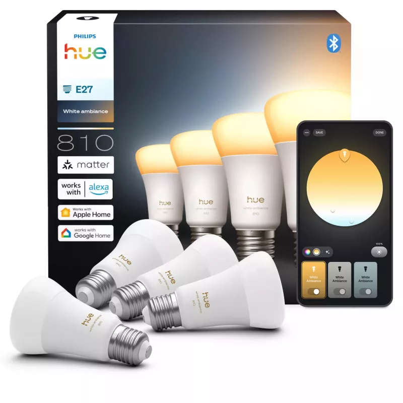Intelligente Glühbirne Philips Hue White ambience A60 E27 6W Bluetooth Zigbee
