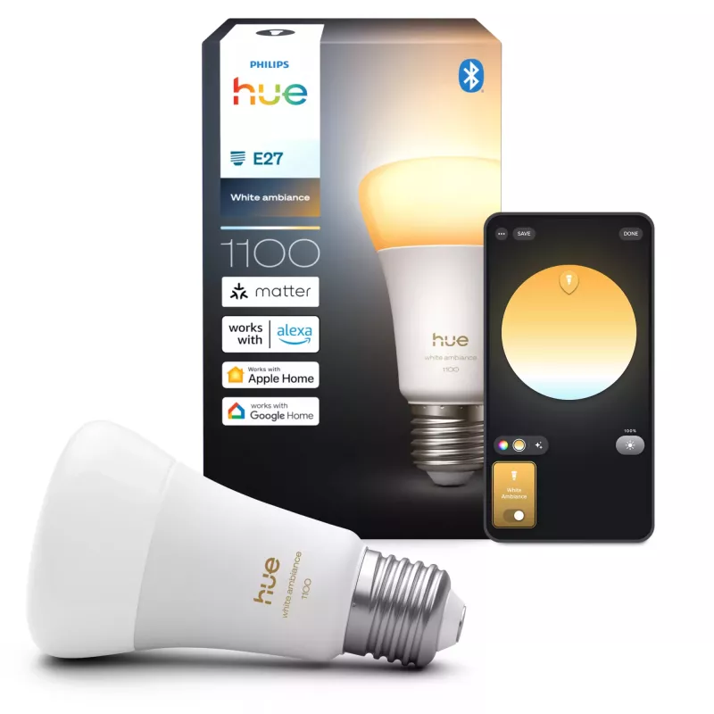 Philips Hue White Ambience A60 – E27 Smart-Birne – 1100