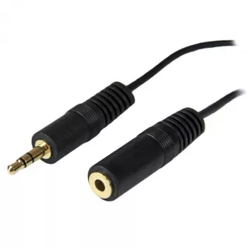 StarTech.com 12 ft PC-Lautsprecher-Verlängerungskabel, 3,5 mm, Stecker, 3,5 mm, Buchse, 3,7 m, Schwarz