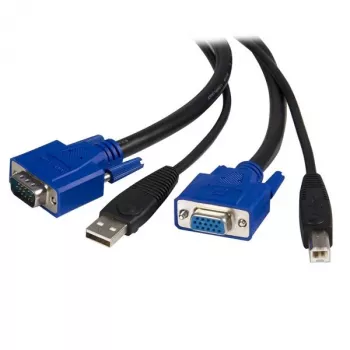 StarTech.com 10 ft 2-in-1 Universal USB KVM-Kabel, 3 m, USB, USB, VGA, Schwarz, USB A + VGA