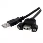 StarTech.com 1 ft Panel Mount USB-Kabel A zu A - F/M