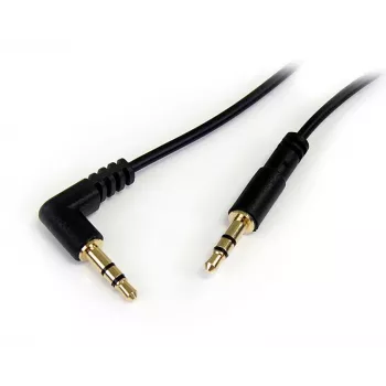 StarTech.com 30 cm schlank 3,5-mm-Klinke auf gewinkelten Stereo-Audiokabel - M/M