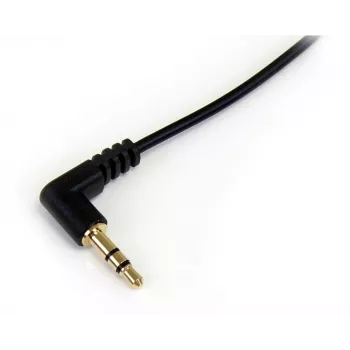 StarTech.com 30 cm schlank 3,5-mm-Klinke auf gewinkelten Stereo-Audiokabel - M/M