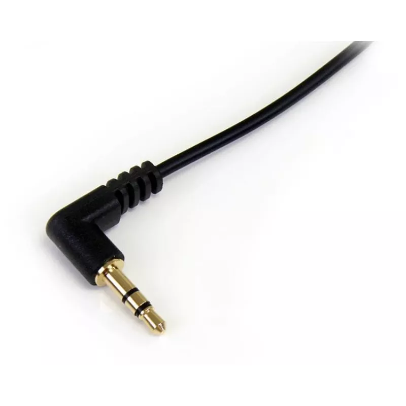 StarTech.com 30 cm schlank 3,5-mm-Klinke auf gewinkelten Stereo-Audiokabel - M/M