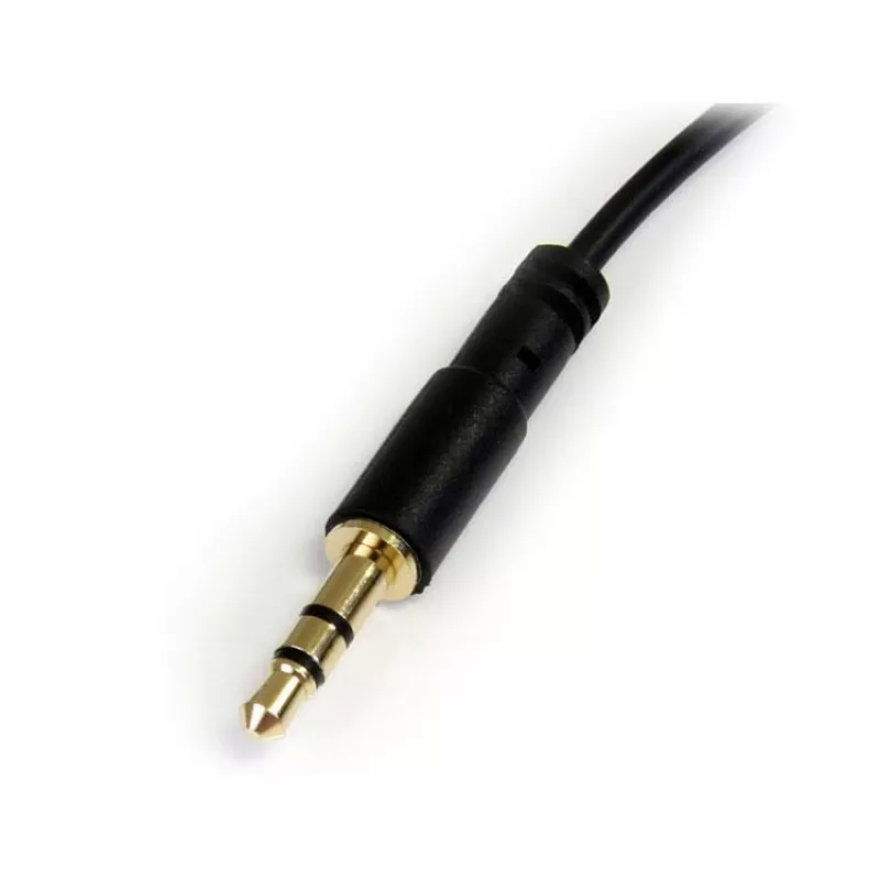 StarTech.com 30 cm schlank 3,5-mm-Klinke auf gewinkelten Stereo-Audiokabel - M/M