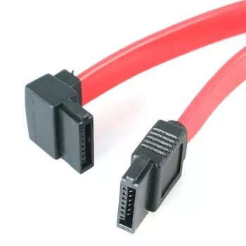StarTech.com 12in SATA auf links abgewinkeltes SATA Serial ATA-Kabel, 0,3048 m, Stecker/Stecker, Rot, 10 g, 128 mm, 0,7 mm