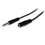 StarTech.com 1 m schlank 3,5 mm Stereo-Audio-Verlängerungskabel – M/F
