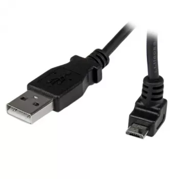 StarTech.com 2m Micro-USB-Kabel - A auf Micro B abgewinkelt, 2 m, USB A, Micro-USB B, USB 2.0, Male/Male, Schwarz