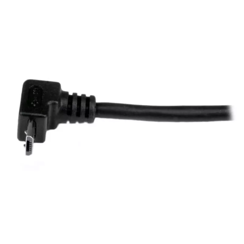 StarTech.com 2m Micro-USB-Kabel - A auf Micro B abgewinkelt, 2 m, USB A, Micro-USB B, USB 2.0, Male/Male, Schwarz