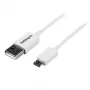 StarTech.com 2 m Weißes Micro-USB-Kabel - A auf Micro B