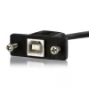 StarTech.com 3 ft Panel Mount USB-Kabel B auf B - F/M, 0,91 m, USB B, USB B, USB 2.0, 0,48 Gbit/s, Schwarz