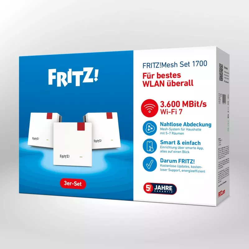 Mesh-Set 20003133 Mesh-WLAN-System Dualband (2,4 GHz / 5 GHz) Wi-Fi 7 (802.11be) Weiß 1 Intern