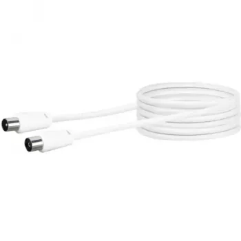 Koaxialkabel Schwaiger 5,0 m IEC - IEC 5 m Weiß