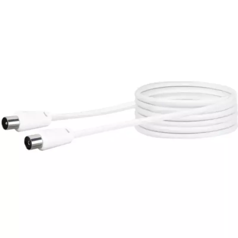 Koaxialkabel Schwaiger 5,0 m IEC - IEC 5 m Weiß