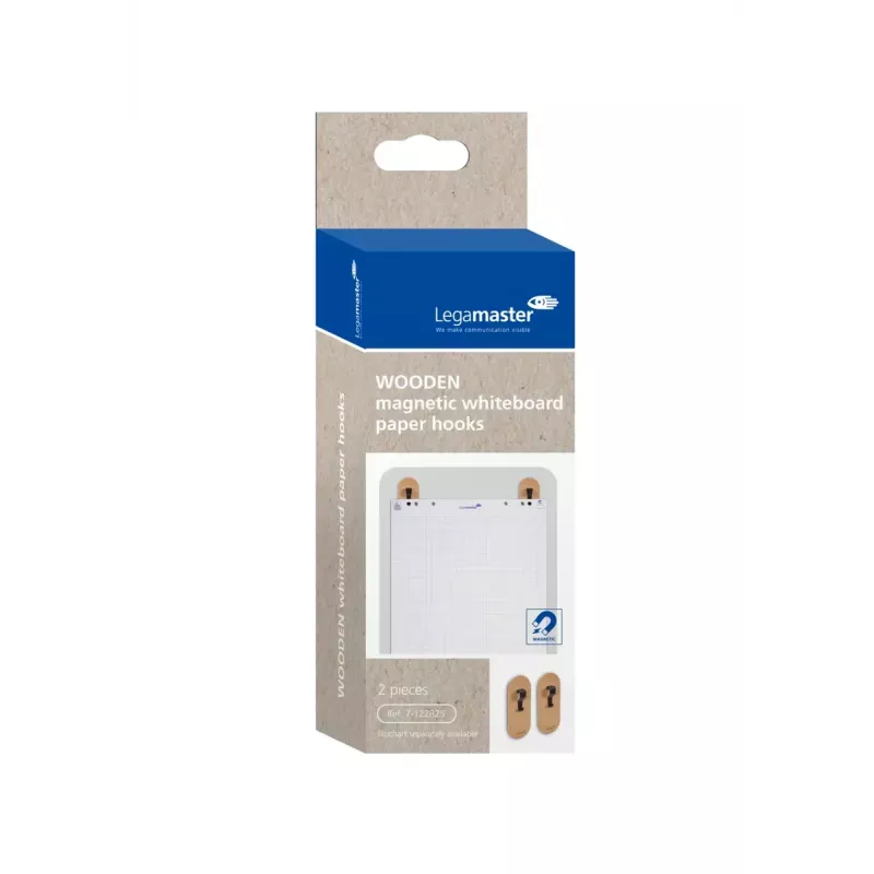 Boardhalter Legamaster WOODEN Whiteboard-Papierhaken magnetisch 2 Stück