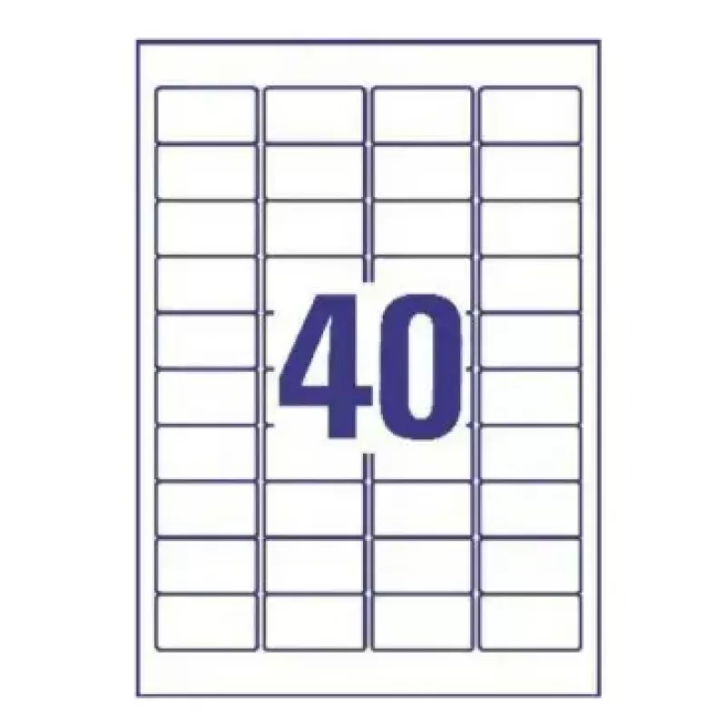 Druckeretiketten No name Avery L4770-25 — Transparentes Polyester, Laser, 1000 Stück