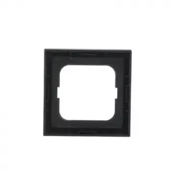 Wandplattenabdeckung Busch-Jaeger 1721-885K schwarz, Thermoplast, schraubenlos, 80×80 mm, 11 mm Stärke
