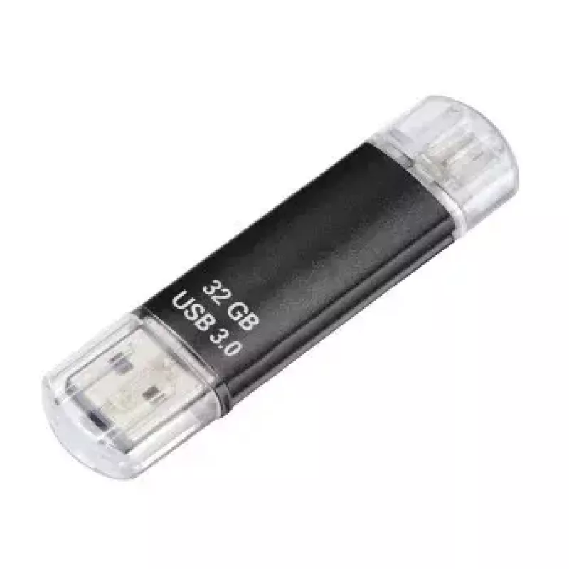 Hama Laeta Twin, 32 GB USB-Stick USB Typ-A / Micro-USB 3.2 Gen 1 (3.1 Gen 1) Schwarz