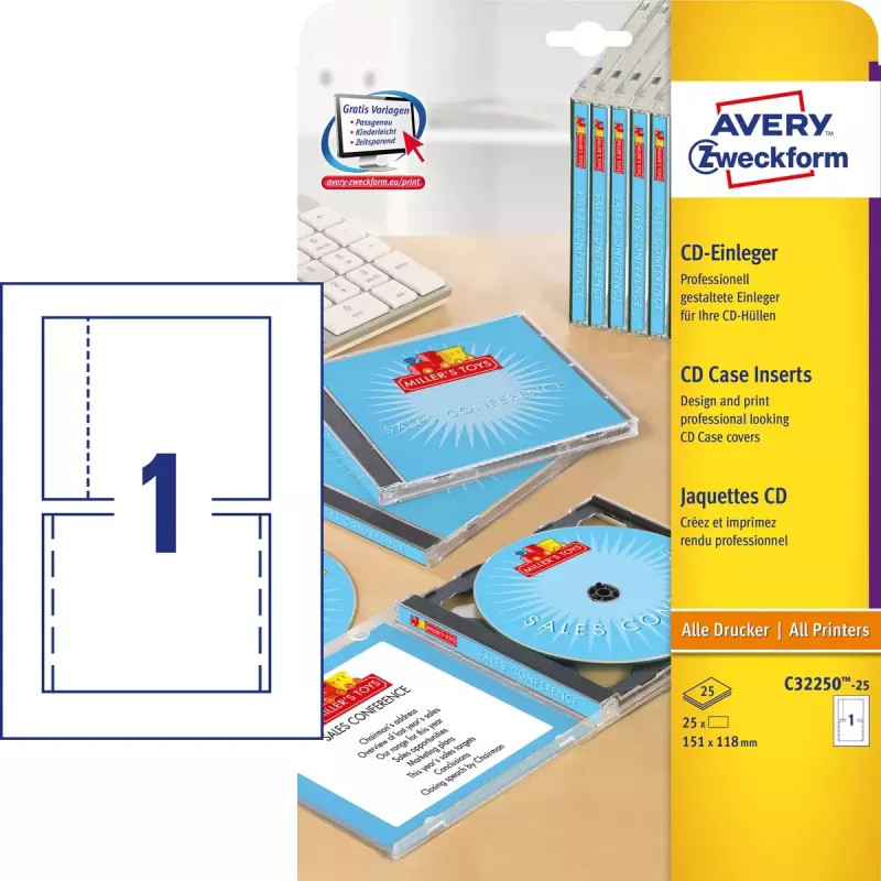 CD-Etiketten Avery C32250-25
