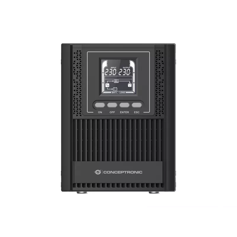 Conceptronic ZEUS52ES1K 1000VA 900W Online Tower USV, Schuko