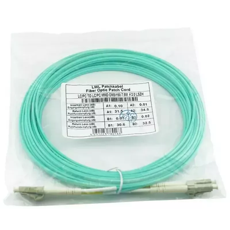 BlueOptics InfiniBand Glasfaserkabel 10m 2x LC LC/APC Grün