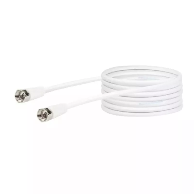 Koaxialkabel Schwaiger KVC250 052 F-Stecker 5 m Weiß