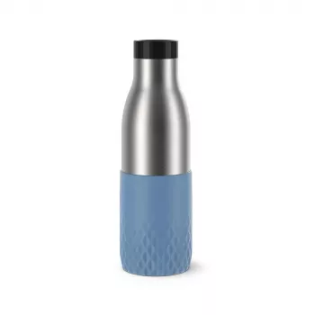 EMSA Bludrop Sleeve N3110700 Trinkflasche Fitness, Sport 500 ml Edelstahl Blau, Edelstahl