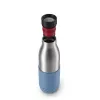 EMSA Bludrop Sleeve N3110700 Trinkflasche Fitness, Sport 500 ml Edelstahl Blau, Edelstahl