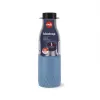 EMSA Bludrop Sleeve N3110700 Trinkflasche Fitness, Sport 500 ml Edelstahl Blau, Edelstahl