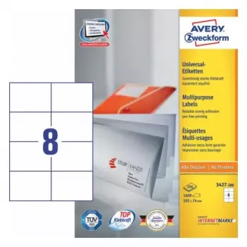 Selbstklebe-Etikett Rechteckig AVERY 3427-200
