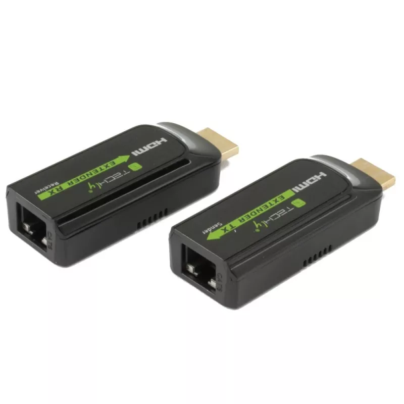 Techly IDATA EXT-E70S AV-Extender AV-Sender & -Empfänger Schwarz