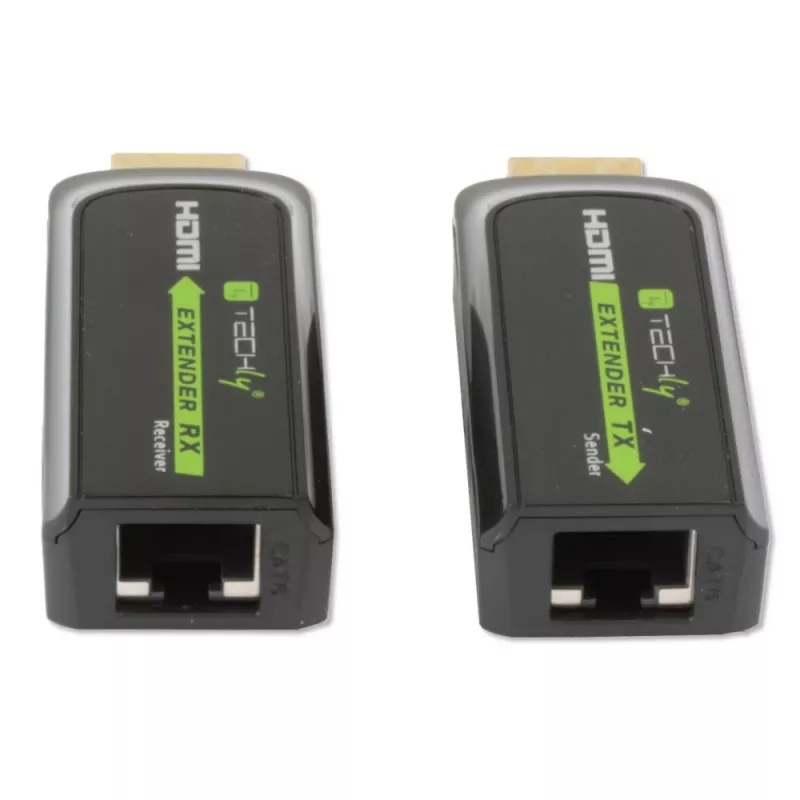 Techly IDATA EXT-E70S AV-Extender AV-Sender & -Empfänger Schwarz