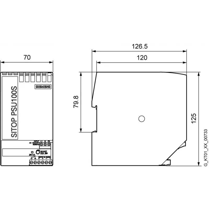 Siemens 6EP1334-2BA20 Netzteil Innenbereich Mehrfarbig
