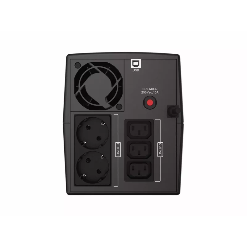 Conceptronic ZEUS08EM 1500VA 900W USV, IEC, Schuko, Line-Interactive, 1,5 kVA, 900 W, Sinus, 220 V, 240 V