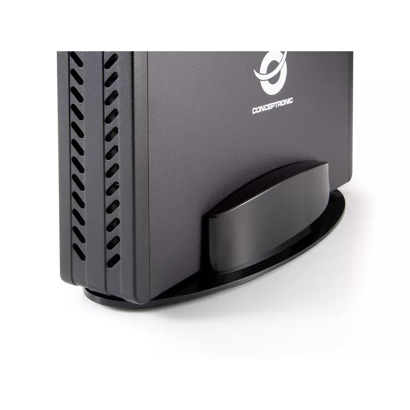 Conceptronic 3,5-Zoll-Festplattenbox, HDD-Gehäuse, 3,5 Zoll, Serial ATA, Serial ATA II, Serial ATA III, 0,48 Gbit/s, USB-Anschluss, Schwarz